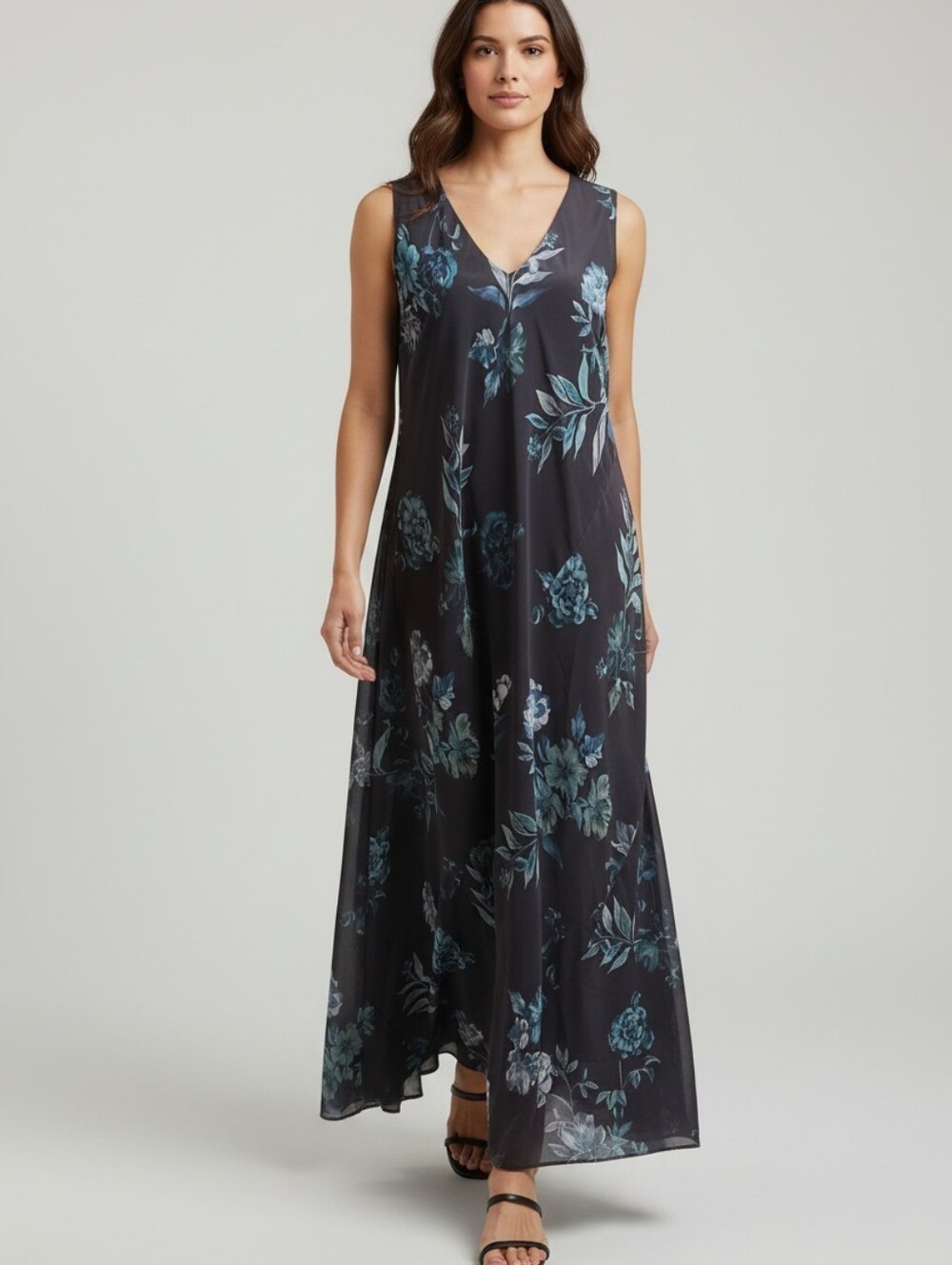 Coldwater Creek Cassia Floral Maxi Dress Size XL
